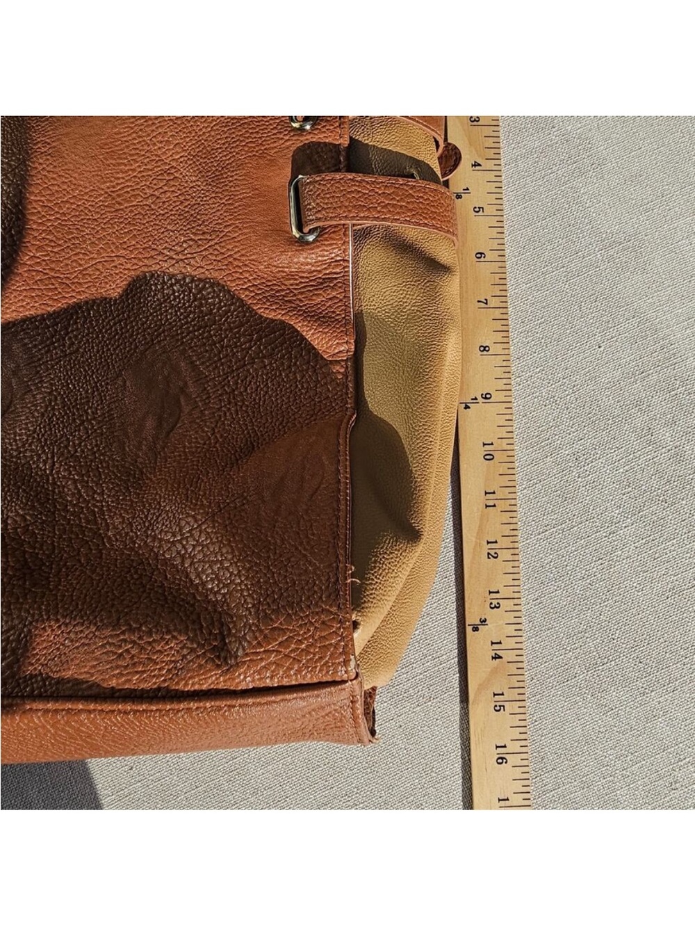 Steve Madden Tan and Cream Leather Satchel - Picture 4 of 10